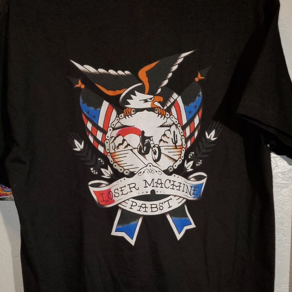 Mens black pocket t shirt